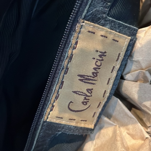 Carla Mancini leather satchel with braided straps and hand stitching - Picture 3 of 5